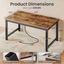 Huuger 48 x 24 inch Desk with Power Outlets & 0.95 Inch Thicker Desktop