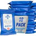 Joint Forces Rinse-Free Body Wipes (18 Pack) - 18 XL Shower Wipes for Adults, Bathing, Traveling, Camping, Gym, Car, Elderly, Bedridden, Personal Hygiene, Disposable, No Rinse Required (18 Pack)