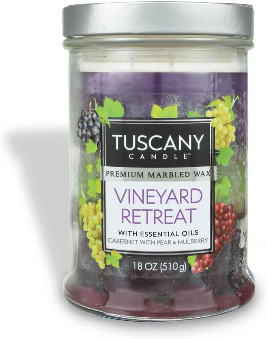 Tuscany Candle Vineyard Retreat Long-Lasting Scented Jar Candle, 18 oz
