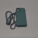 Blaspins Crossbody Lanyard Strap Case for iPhone 16, Hands-Free Neck Cross Body Wrist, Adjustable Rope Removable, Drop Protection Shockproof Silicone Case 6.1 inch, 160 cm Strap, iP16 - Pine Green