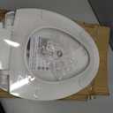 Durable Elongated Toilet Seat with Slow Soft Close - Easy to Install and Clean, Never Loosens - White, Fits Most Elongated Toilets