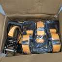 4 Pack Ratchet Car Tie Down Strap with Flat Hooks 2" x 126' Heavy Duty 10,000lbs Min Break Strength Tire Straps for Truck & Trailer by KODIAK STRAPS