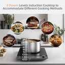 Induction Cooktop,Zopehan Single Portable Induction Cooker Countertop Burner For Cooking,8 Power Levels&8 Temp Setting,3-Hour Timer Child Safety Lock