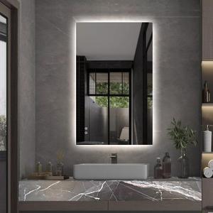 Niccy Led Mirror for Bathroom, 32"x20" Frameless Backlit Mirror for Wall Lighted Mirror with Bedroom 3 Color, Defogger, Explosion-Proof, HD Glass and IP65 Vanity Mirror Horizontal or Vertical