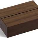 UNIQOOO 12 Pack 2" Rustic Walnut Wood Stands for Cardstock, Wedding Table Numbers Holders, Photo Holder, Photo Display Stand for Event Decor, Retail Shop, Cafe Restaurant Menu, Business Card, Name Tag