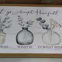 Wood Framed Botanical Inspirational Wall Art Eucalyptus Vase Wall Decor, 16"L x 24"W