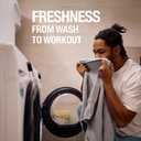 HEX Performance Laundry Detergent, Fresh Scent, 100 Loads (50ld Pack of 2) Concentrated Activewear Detergent for Odor Removal, Sweat & Residue Safe for All Fabrics, HE Compatible, Eco-Friendly