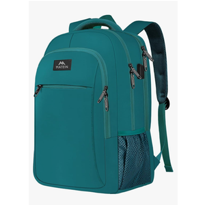 MATEIN Slim Laptop Backpack, Anti Theft 15.6 inch Computer Travel Backpack with USB Charging Port for Work College, Sturdy Water Resistant Daily Rucksack Bag Gifts for Men & Women, Peacock Blue