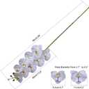 Fnize Orchid Stems Artificial Flowers Real Touch Latex Faux Phalaenopsis Branches 9 Large Blooms 38 Inches 2pcs White
