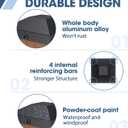 Goovilla 4x4 Post Caps Black(Actual 3.5" x 3.5"), 12 Pack Aluminum Metal Fence Post Caps with 24 Screws and Easy Installation, Waterproof Deck Post Caps with Fade-Resistant Coating, Protect Wood Post