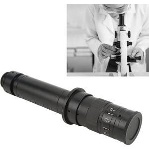 DAUERHAFT Monocular 300X Zoom C Mount Lens Microscope Lens Adapter 1X Eyepiece Lens Adjustable Magnification 0 7X to 4 5X Aluminum Alloy for Industry Microscope Camera