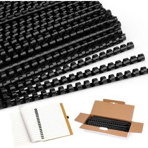 80 Pack Plastic Binding Combs, Comb Binding Spines 1/2 Inch, 80 Sheets, 19 Ring, Black Binder Combs for Letter Size Paper, Notebook, Calendar 80 Pack Plastic Binding Combs, Comb Binding Spines 1/2 Inch, 80 Sheets, 19 Ring, Black Binder Combs for Letter Size Paper, Notebook, Calendar