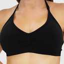 Women Bra Straps Tops Sport Bikini Tops Built in Bra Bathing Suit Tops Padded, Medium