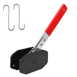 Craedli Brake Caliper Compression Tool, Universal Braking Pad Spreader with 360° Ratchet & 2 Hooks, Vehicle Caliper Piston Compressor for Single/Twin/Quad Piston Disc Brake Repair (Black&Red)