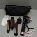 Hair Styler Hair Dryer Brush - 110,000 RPM High-Speed Hot Air Styler,Multi Stylers with Auto-Wrap Curler, Professional Blow Dryer Brush for Fast Curling Volumizing Straightening Styling(Black-Golden)