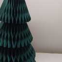 Poen 3 ft x 20 Inches Extra Large Christmas Tree 3D Honeycomb Paper Tree Xmas Centerpiece for Indoor Holiday Party Home Decorations(Dark Green)