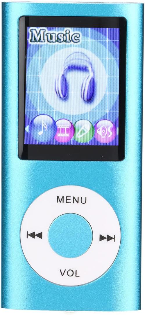 Heayzoki Mp3 Player, 1.8 Inch Color Display Music Player, Portable Mp3 Media Player with 30 Hours Playtime, 64GB TF Card, Voice Recorder & Book Reader, Kids Gift