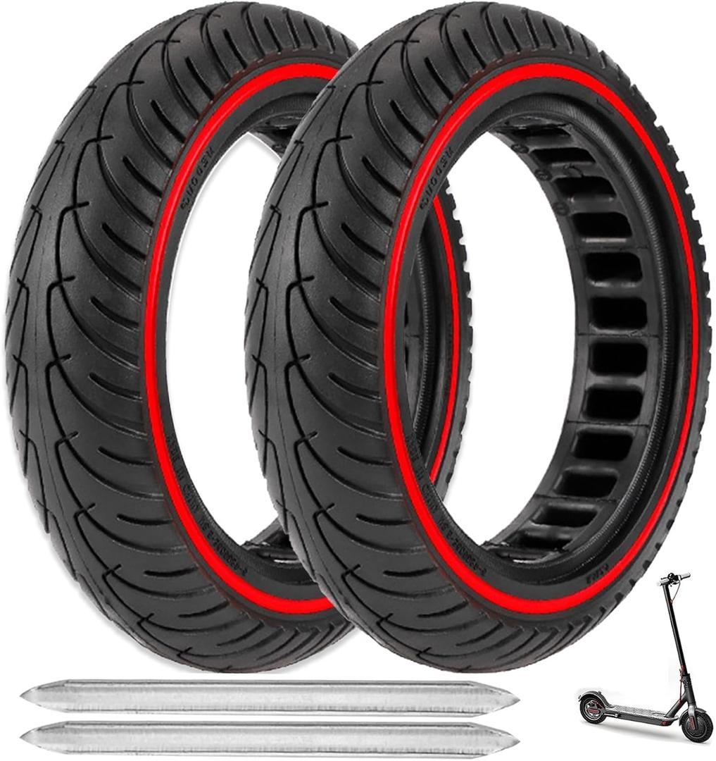 2PCS Solid Tires, 8.5x2 Inch Electric Scooter Replacement Wheels, 8 1/2'' Front or Rear Honeycomb Tire for Gotrax Gxl V2/XR/APEX Xiaomi M365/Pro Hiboy S2/S2R Hover-1 Journey and All 8.5'' Scooter Tire