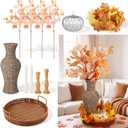 12 Pcs Fall Thanksgiving Table Centerpiece with Vase Pumpkin Tray Candles
