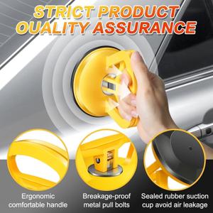 HORFUTY Car Dent Puller 3 Pack Dent Puller Powerful Car Dent Removal Kit Suction Cup Dent Puller for Car Dent Repair Dent Remover Tool for Car Body, Tiles Lifting, Objects Moving, Screen (Yellow+Black)