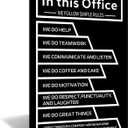 Motivational Teamwork Wall Art In This Office We Do Teamwork Canvas Print Inspirational Entrepreneur Quotes Painting Poster for Modern Home Office Decoration Artwork Ready to Hang [24''Wx36''H]