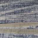WITSHOCK 9x12 Area Rug, Washable Rugs for Living Room, Large Rug Thin Carpet Non Slip Stain Resistant Soft Carpets, Modern Wave Striped Rugs for Bedroom Dining Room Office Kitchen Nursery, Blue