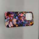 Magnetic Flower Phone Case for iPhone 15 Pro, Colorful | Compatible with MagSafe, Cute Stained Glass Vividly Floral Aesthetic, TPU and PC Protective Phone Cover for Women Girls