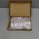 COSIDEA 24 pcs Empty 5ml big brush lip gloss tube White round lipgloss tubes container with big doe foot wand (64 Piece Set)