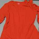 SUUKSESS Women Double Lined Fitted Basic T Shirts Crew Neck Long Sleeve Crop Top (X-Small, Dream Red)