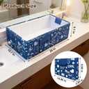 Foldable Dog Bathtub for Small to Medium Dogs & Cats Pool, Collapsible Pet Bath Tub for Shower/Kitchen Sink, Thickened Insulated Base, Portable & Space-Saving Puppy Wash Basin, Blue