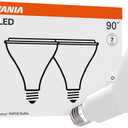 SYLVANIA ECO LED PAR38 Light Bulb, 90W = 14W, 7 Year, Non-Dimmable, 1100 Lumens, Clear, 5000K, Daylight  2 Pack (40882)