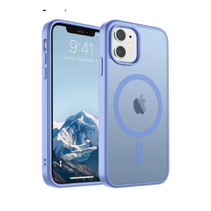 SUPFINE Magnetic for iPhone 11 Phone Case(Compatible with MagSafe)(Military Grade Drop Protection) Translucent Matte Shockproof Phone Cover,Blue Purple