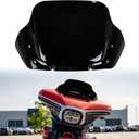 10" Wave Windshield - PSLER Wind Splitter Windscreen for Touring Street Glide FLHX , CVO Street Glide FLHXSE 2023 UP