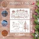 2 x Large Christmas Doormat Stencils Reusable Happy Holidays Let It Snow Stencil Templates Drawing Merry Christmas Stencils for Painting on Wood Signs Door Mats Window Glass Home Decor