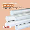 BOX USA Cardboard Tubes with Caps, 15"L x 3"W x 3"H, Pack of 24 | Poster Tube for Mailing and Storage of Blueprints, Artwork, Crafts, Long Art Holder, 15 inches