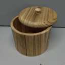 Coffee Filter Holder, Wooden Coffee Filter Storage with Lid, RoundCoffeeFilterContainer for Counter, Rustic Bar Accessories Holder Decor (Natural)