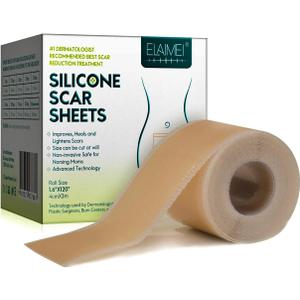 3 x Medical Grade Silicone Scar Sheet, Silicone Scar Tape (1.6x 120"), Scar Removal Strips for Acne Scars C-Section & Keloid Surgery Scars Sheets Treatment Sheets - 6-8 Month Supply, Expiry: 02/08/2025