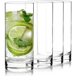 Luigi Bormioli Classico Highball Glasses, Set of 4 - 16.25oz Italian Barware Made from Break-Resistant SON.hyx Lead-Free Crystal Glass - Dishwasher Safe Drinkware for Cocktails, Water, Spirits