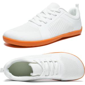 Barefoot Shoes for Women Wide Toe Box Zero Drop Minimalist Trail Running (7.5 Wide, White)