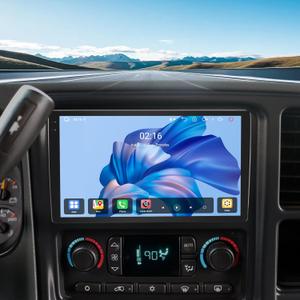 4+64GB Android 15 Car Stereo Radio for Chevy Chevrolet Silverado SSR Tahoe GMC Siera Yukon 2003-2006, Hummer H2 2003-2007, CarPlay Android Auto, 9 inch Upgrade Aftermarket GPS Navigation, SWC, WiFi, BT