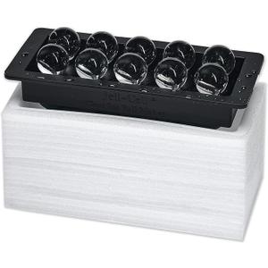 Sphere Clear Ice Cube Maker - Crystal Clear 1.7 Inch Ice Ball Silicone Tray, 10 Round Ice Cubes Mold for Whiskey and Cocktail