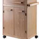 Winsome Wood Kitchen Cart, Natural, Single Drawer (82027)