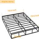 SHLAND Box Springs King Size 9 Inch High Profile Box Spring Strong Metal Frame Mattress Foundation with Fabric Cover, Easy Assembly