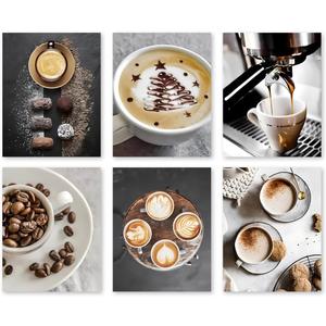 ACIYQHI Coffee Wall Art Bar Art Posters Dining Room Wall Decor,Vintage Kitchen Restaurant Aesthetics Decorations Set of 6 (8x10inch,Unframed).