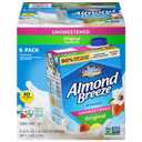 Almond Breeze Dairy Free Almondmilk Unsweetened Original 32 Oz Boxes, 6 Count (EXP 06/13/27)