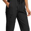 DEVOROPA Women's Hiking Long Shorts Knee Length Lightweight Quick Dry Cargo Athletic Bermuda Beach Shorts with Zipper Pockets, 2XL