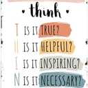 2 Pack LYXDS Classroom Signs Office Decor Think Before You Speak Poster Groovy Classroom Newsletters School Counselor Decor Metal Tin Sign 8x12in. 