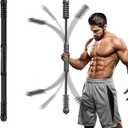 Elastic Fitness bar, Weight bar, Core Strength Training, Arm Twister, Home Gym Workout, Suitable for Men, Women Body Shaping and Fat Burning Training (BLACK)