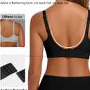 Ubras Push Up Wireless Bra Supportive Seamless Bra Shaping Bra for Big Breast Plus Size (Black, XXXL)