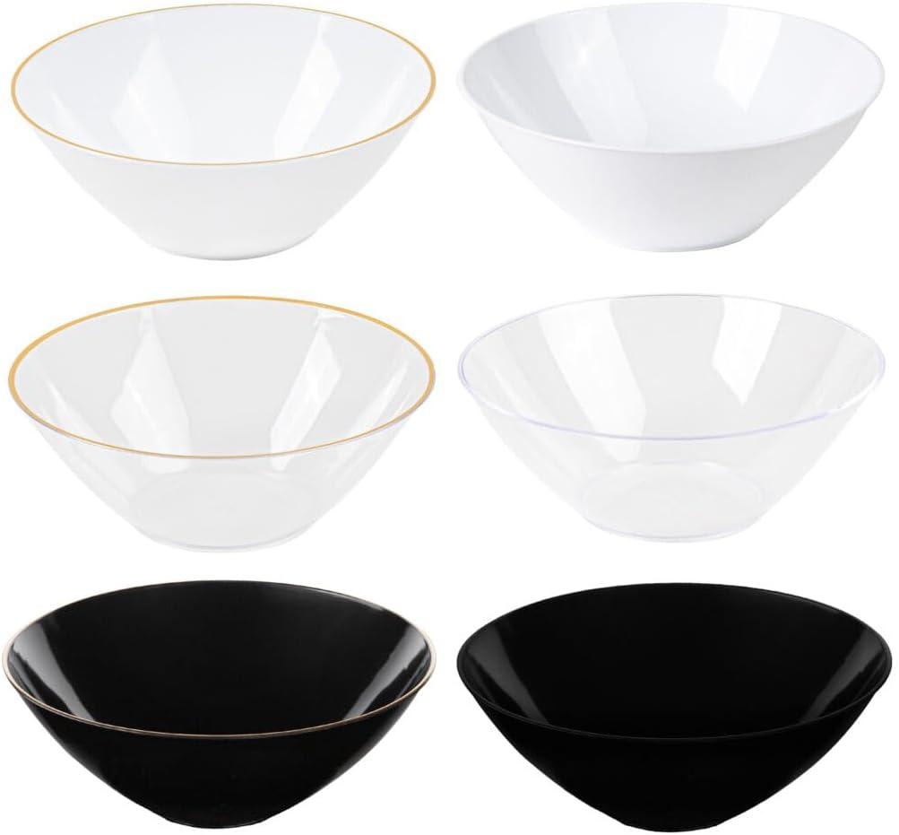 6 oz Clear Party Bowls - Disposable Plastic Bowls, Bulk Case of 600 - Catering, Parties, Restaurant & Food Service
